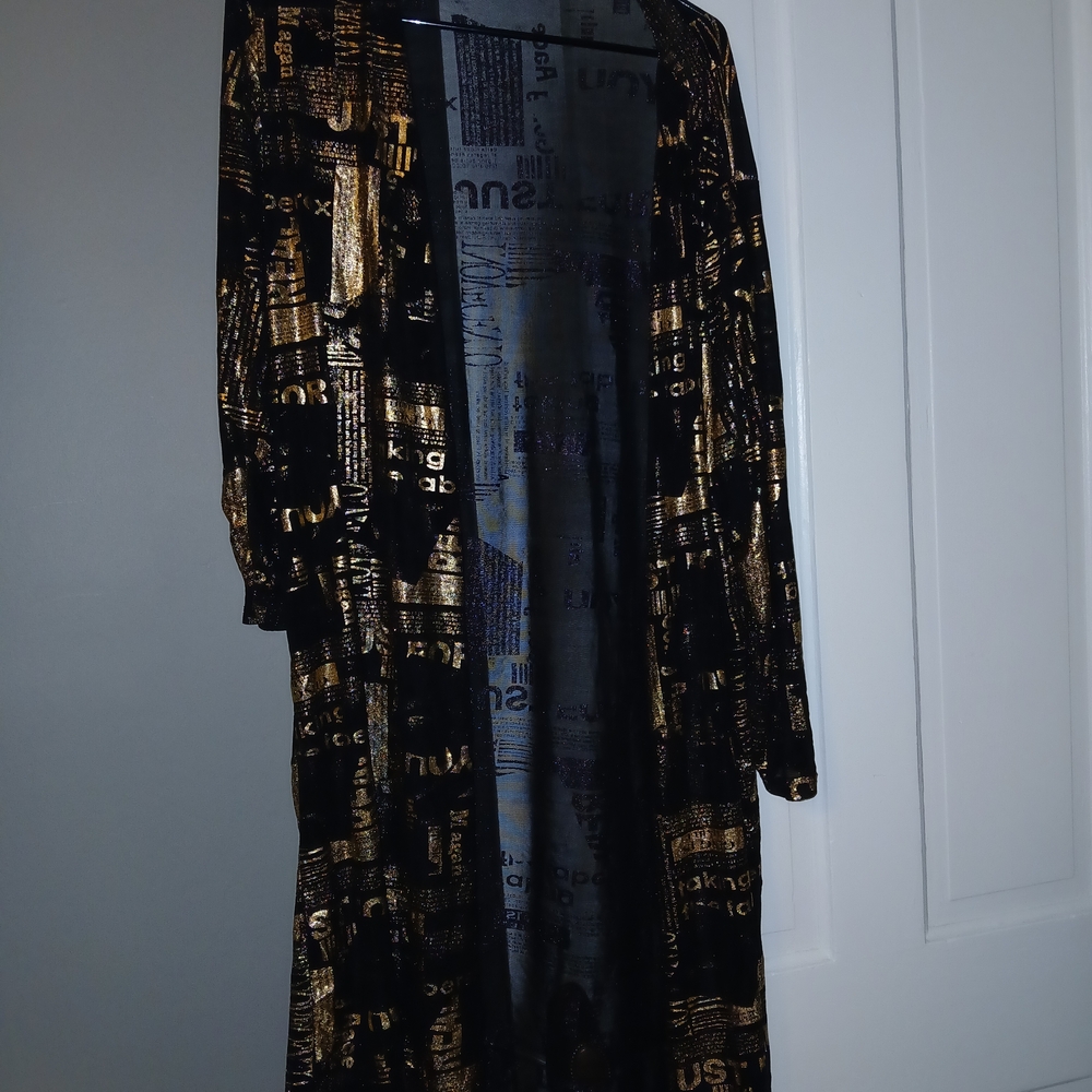 Elegant Black and Gold Women's Coat